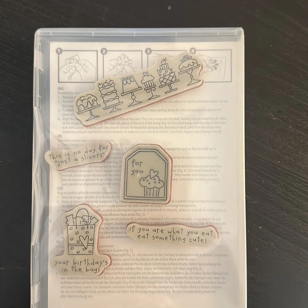 🎭 3/$25 - Birthday bakery stamp set of 5